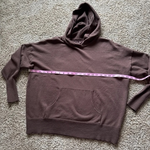 NUUDS Luxe Knit Hoodie in Coffee Brown size Small - Picture 11 of 12